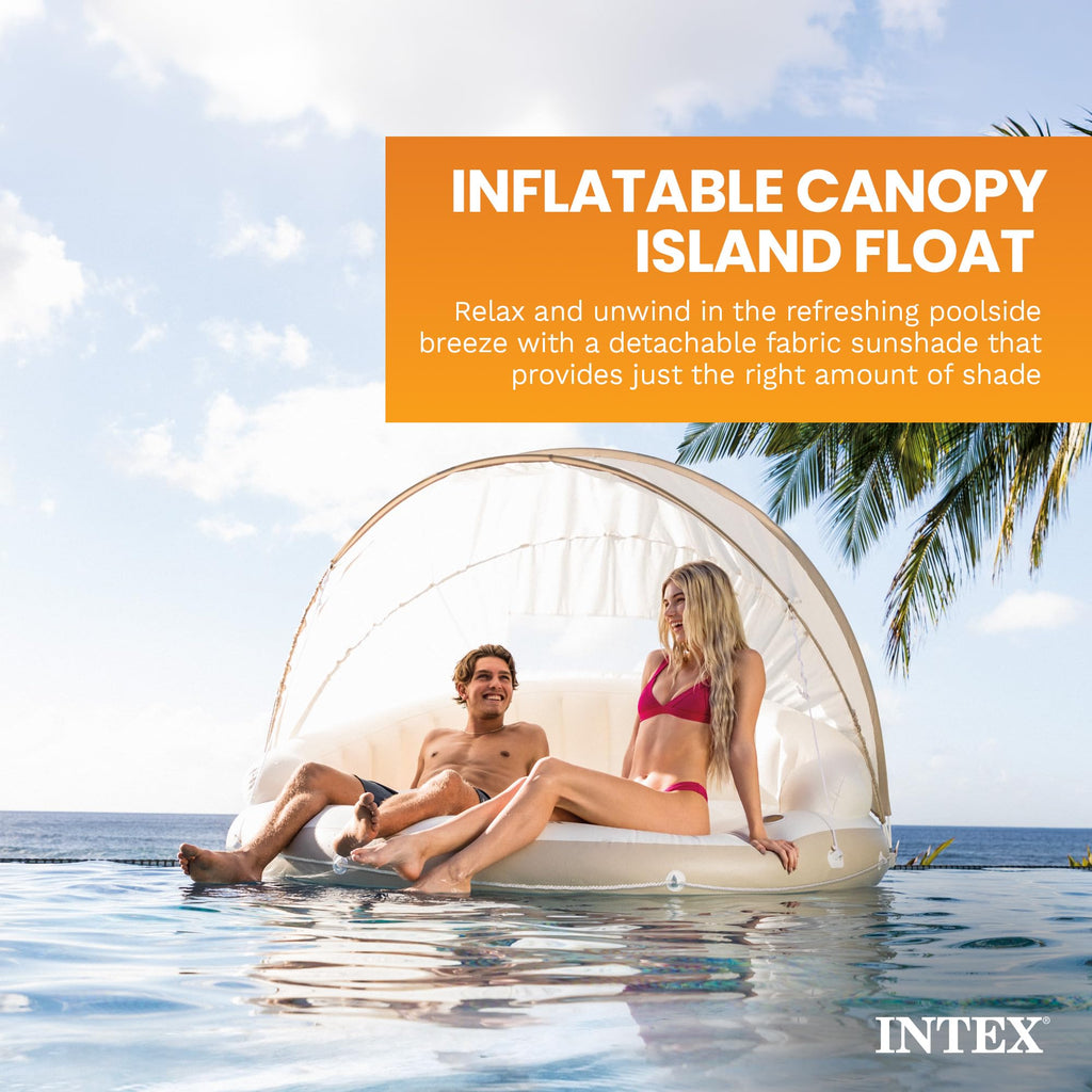 Inflatable Pool Float Lounge with Sunshade W847