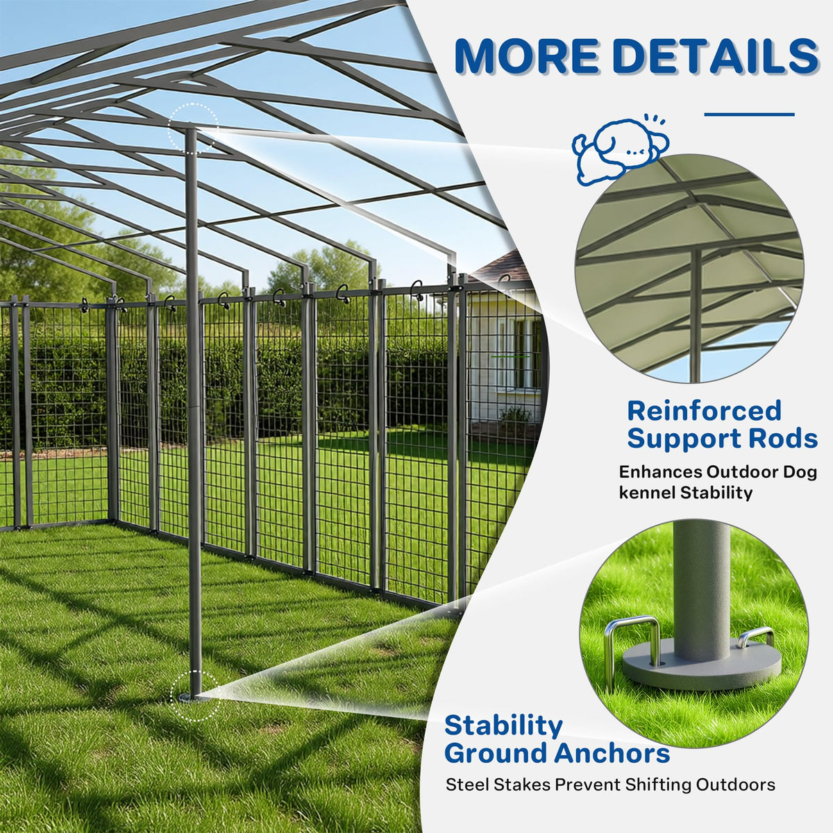 10x10 ft Heavy Duty Outdoor Dog Kennel R354251