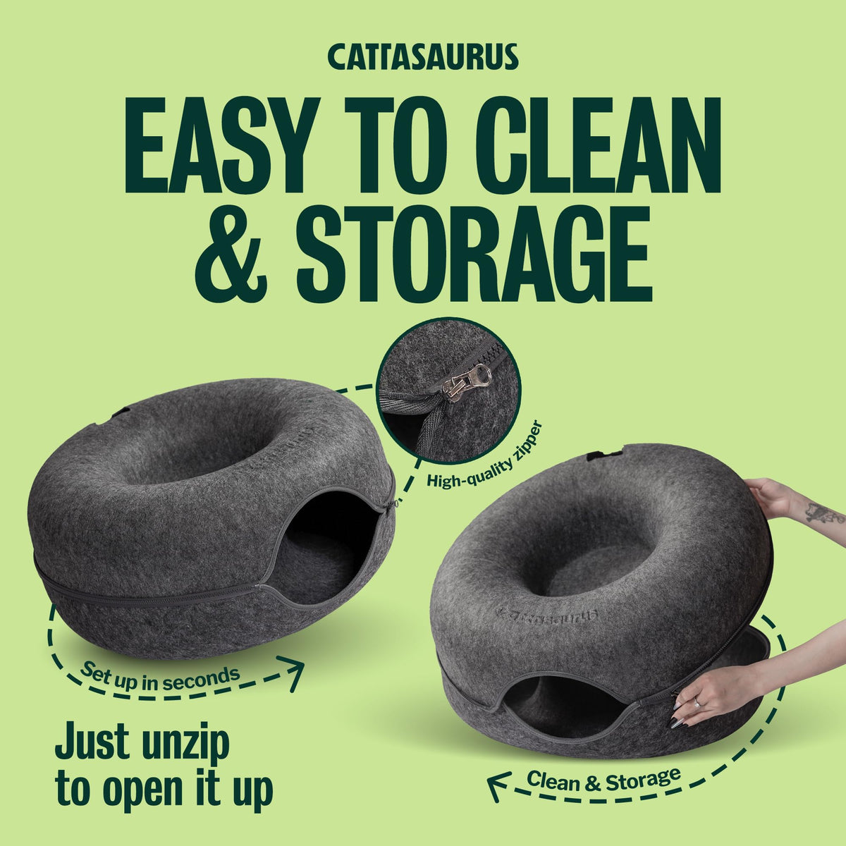 Large Dark Gray Cat Cave Bed F64475