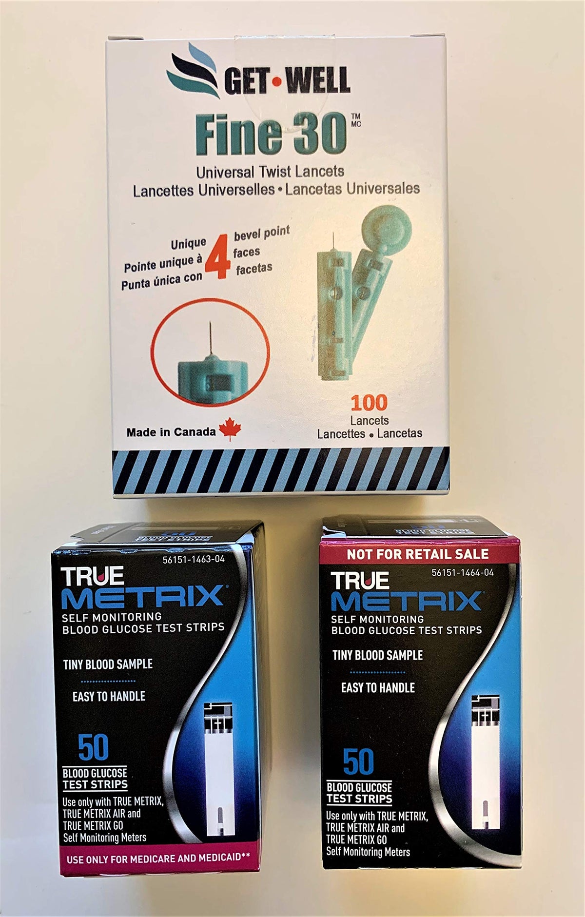 30g Twist Lancets 100 Ct Blood Glucose Test Strips F803