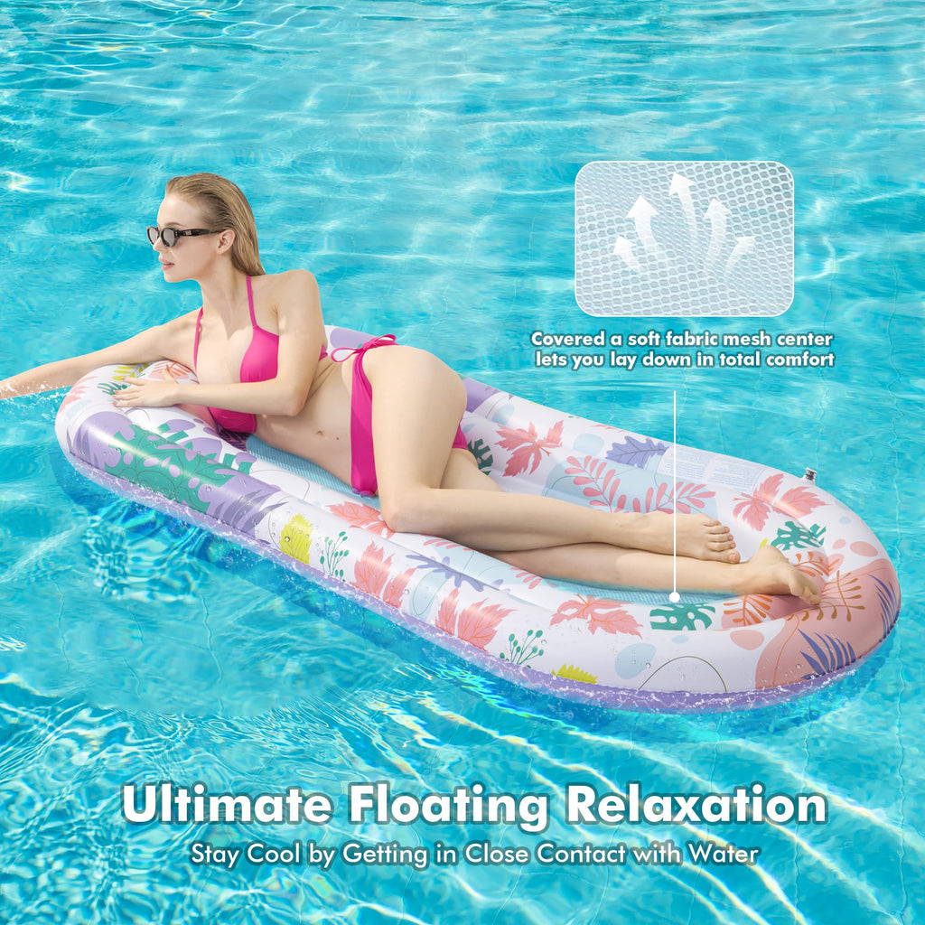 2 Pack Inflatable Pool Floats Lounger B7869