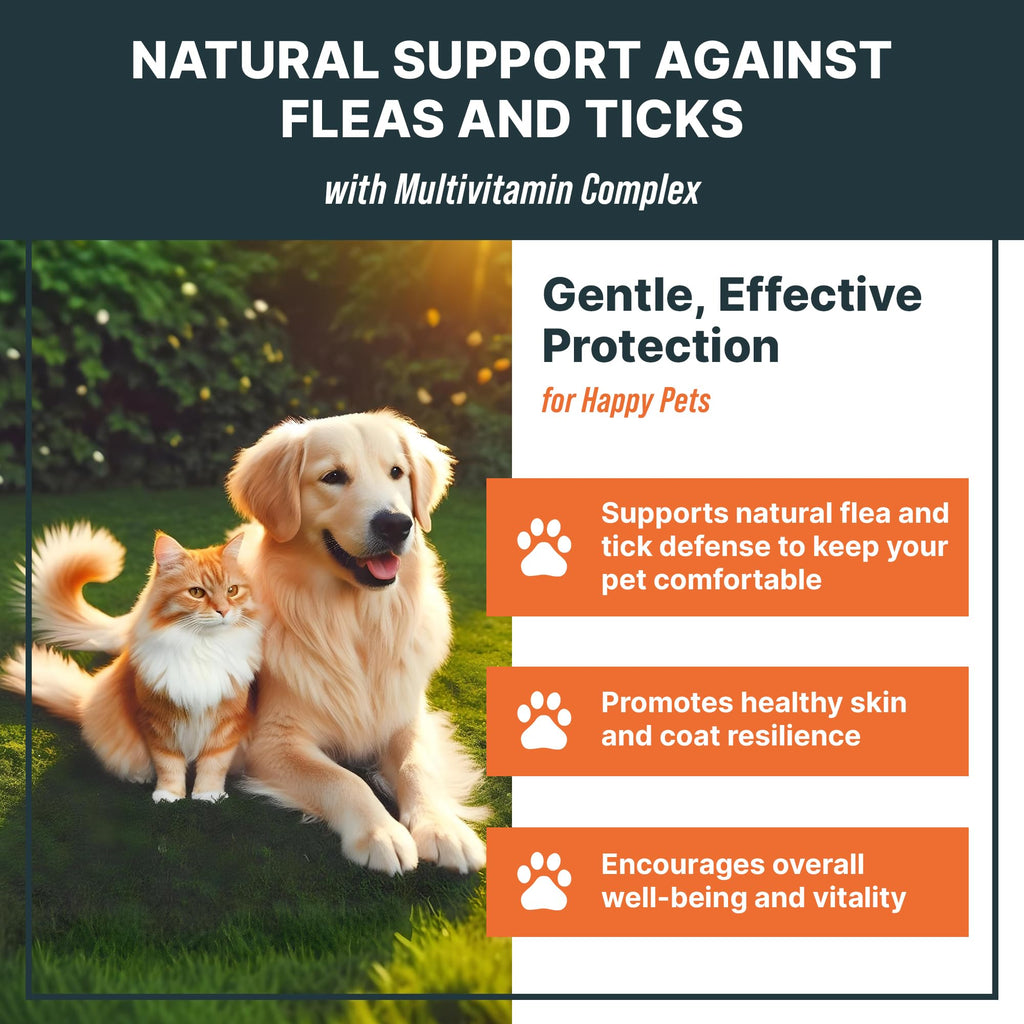 Natural Flea and Tick Oral Supplement Drops for Dogs and Cats S482