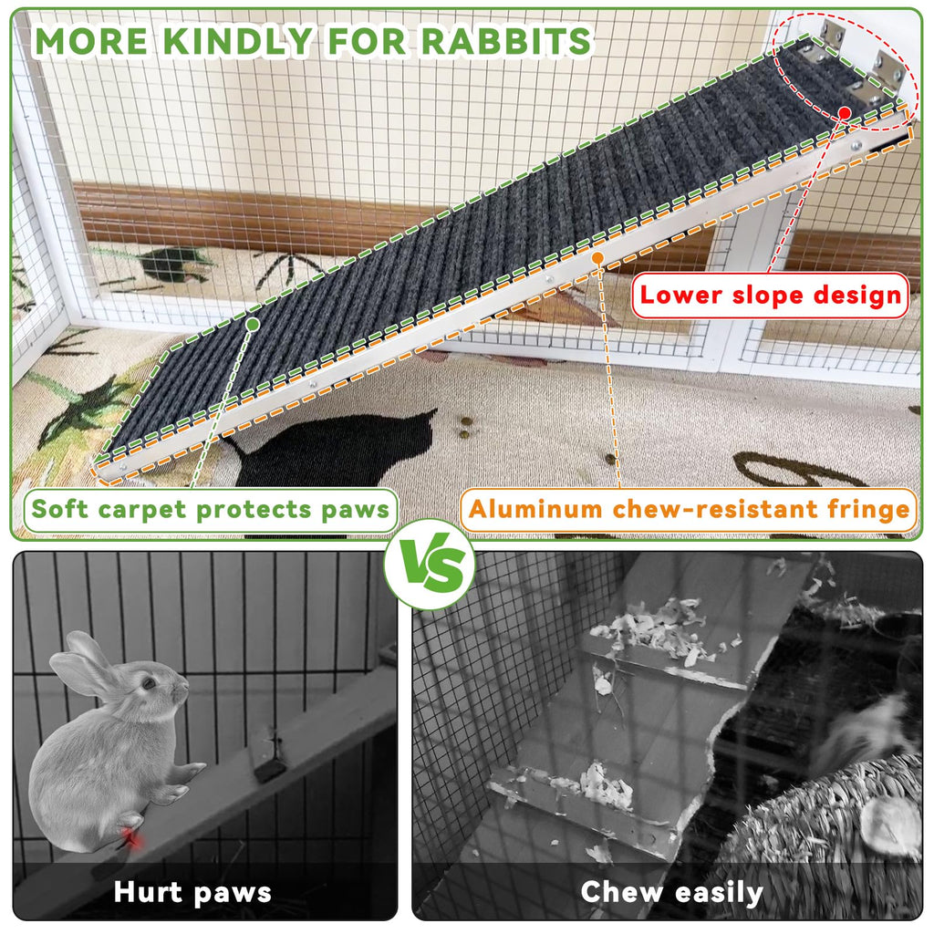 Rabbit Hutch Bunny Cage with Mesh Floor L432102