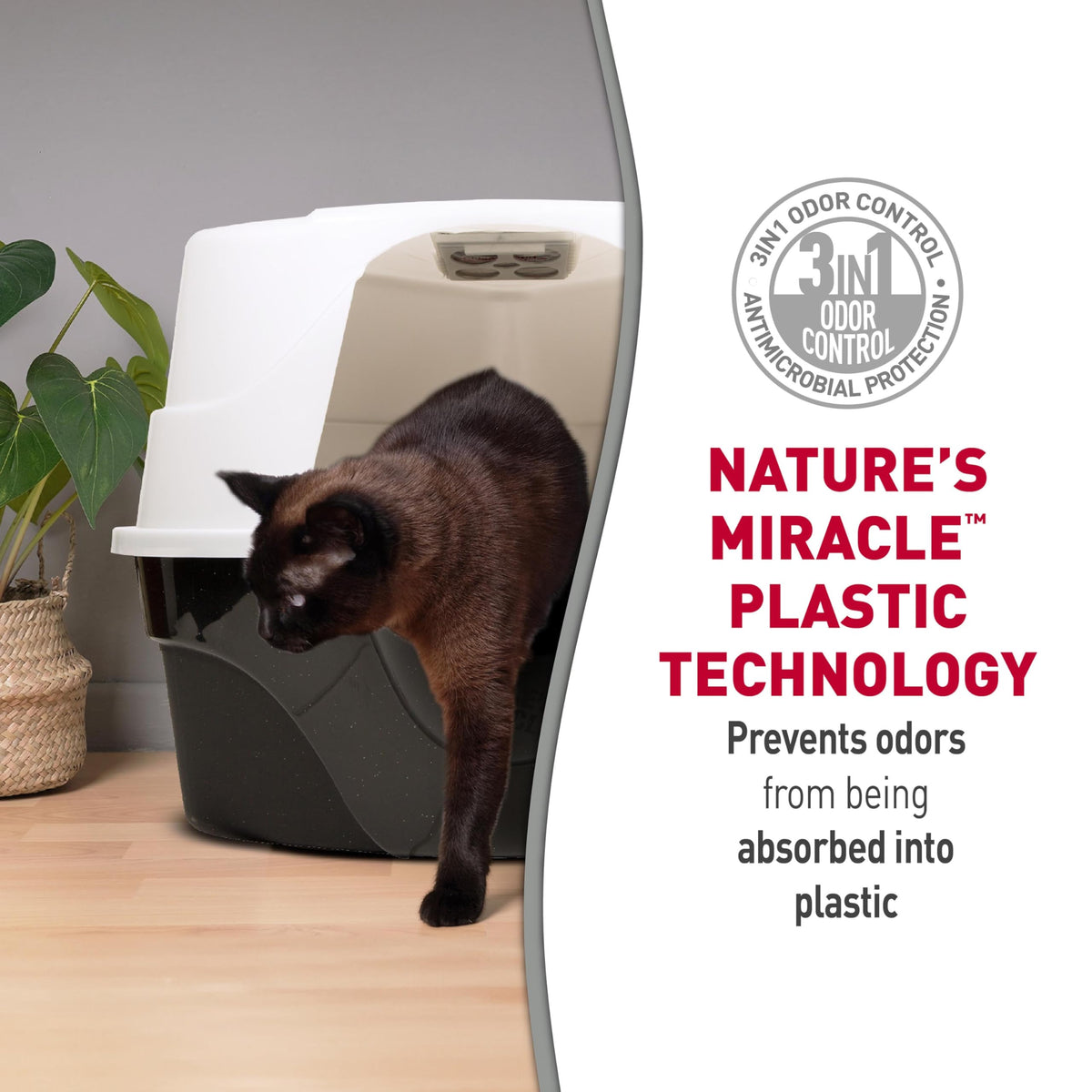 Hooded Corner Cat Litter Box with Charcoal Filter Q110361