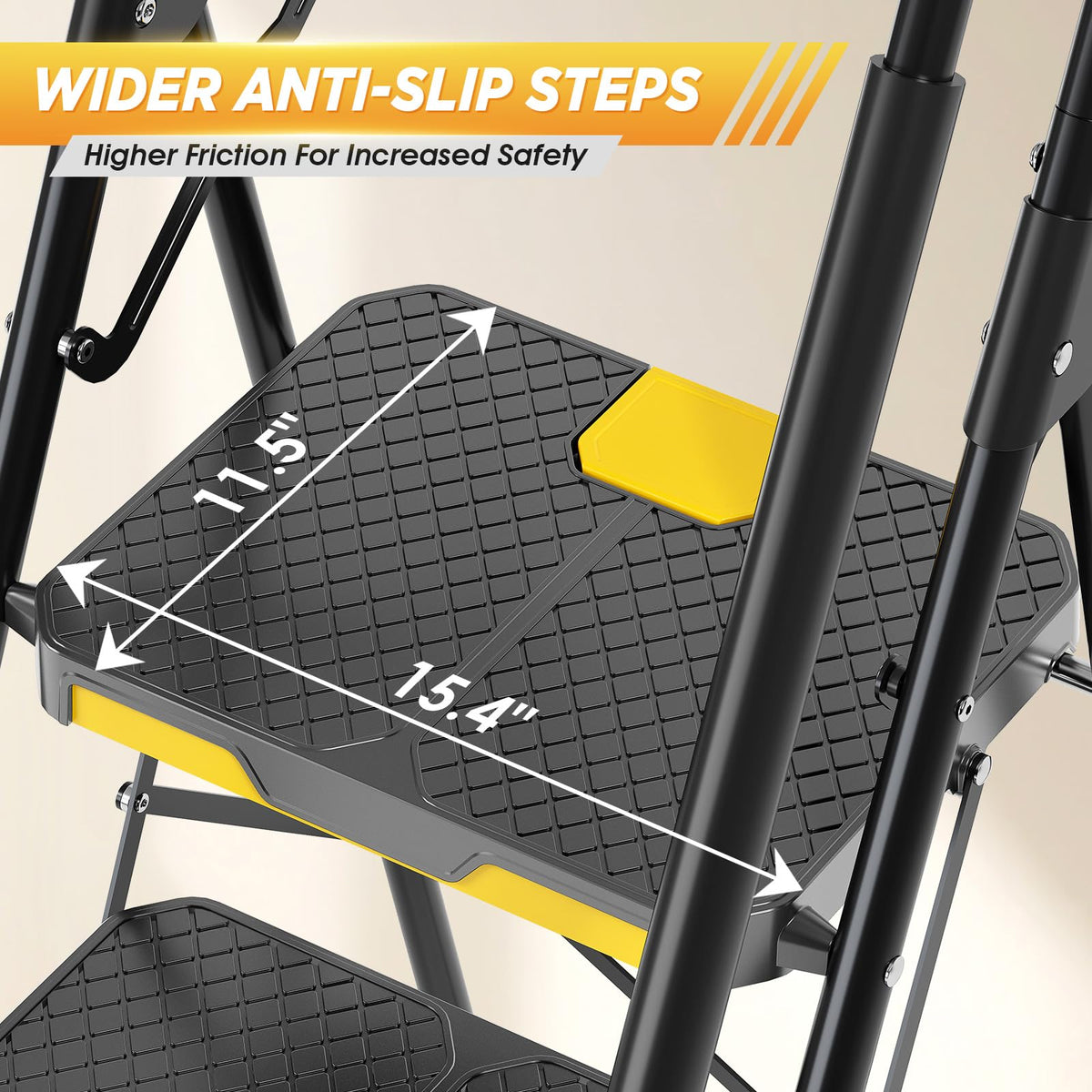 Steel Step Ladder with Handrail P640