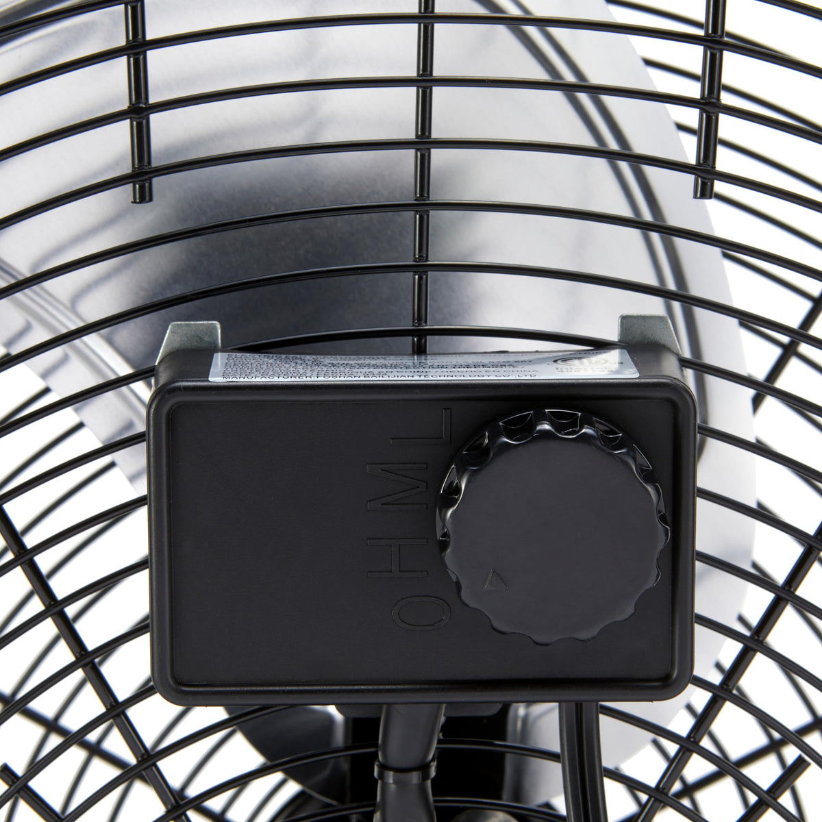 20" High Velocity Industrial Floor Fan with 3 Speeds, Metal Housing, Black F8959