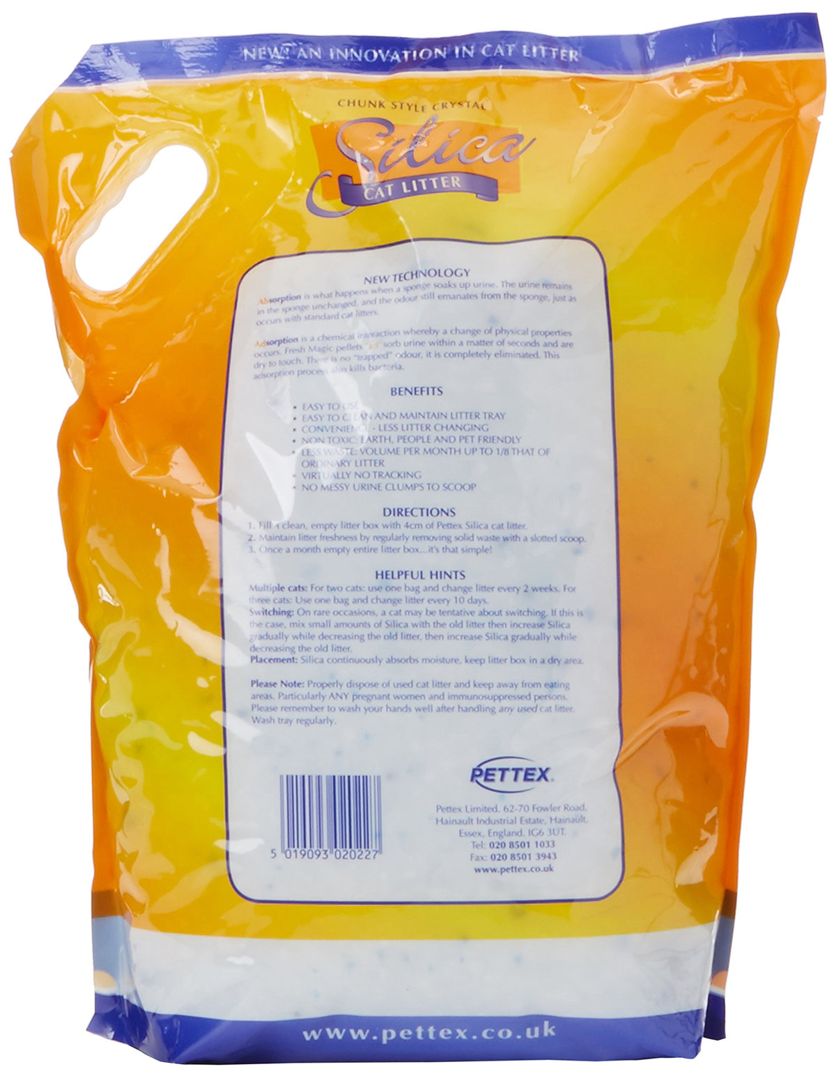 Silica Crystal Cat Litter 7.6 Liters White P40283