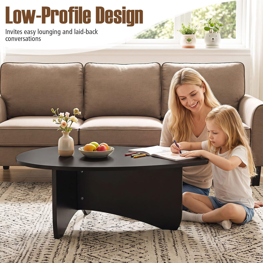 Oval Coffee Table Black G448