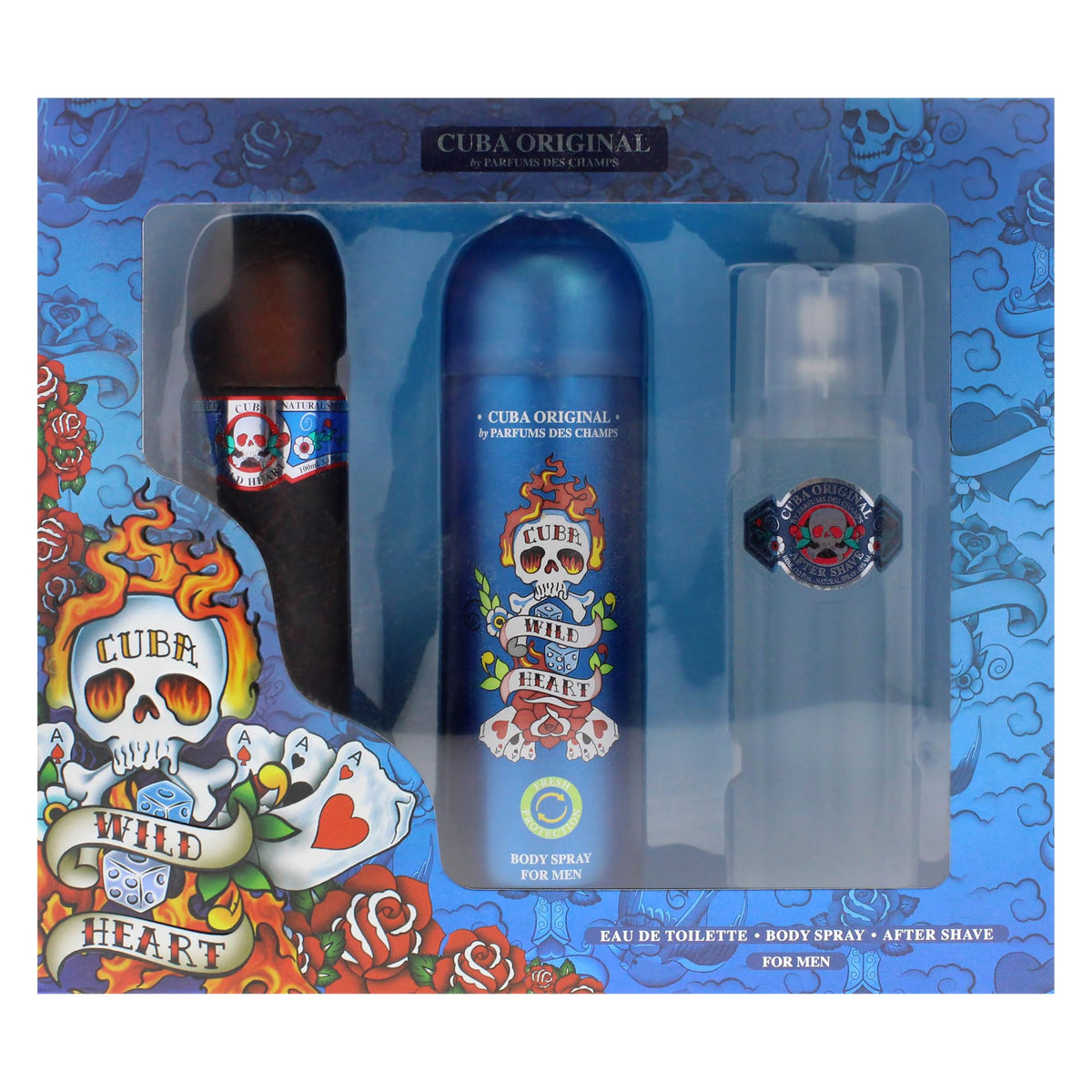 3 Pieces Eau de Toilette After Shave Body Spray Gift Set B991654