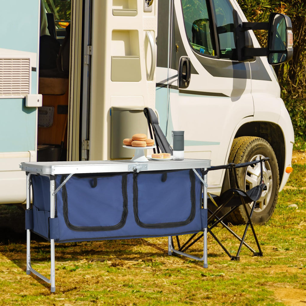 4 Ft White Aluminum Folding Camping Table P12552