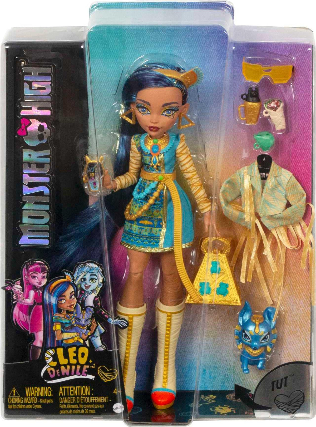Monster High Doll with Blue Streaked Hair and Fashion Accessories H9983