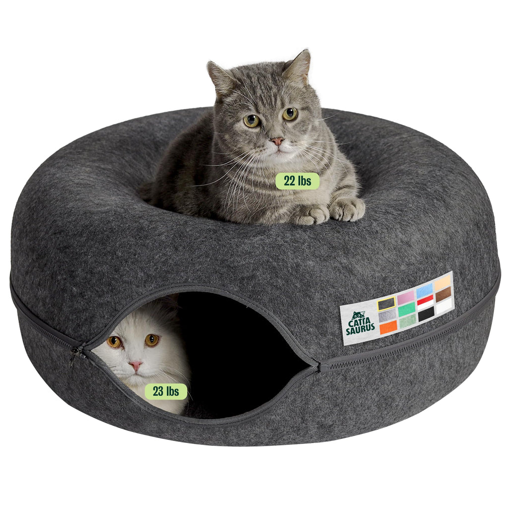 Large Dark Gray Cat Cave Bed F64475