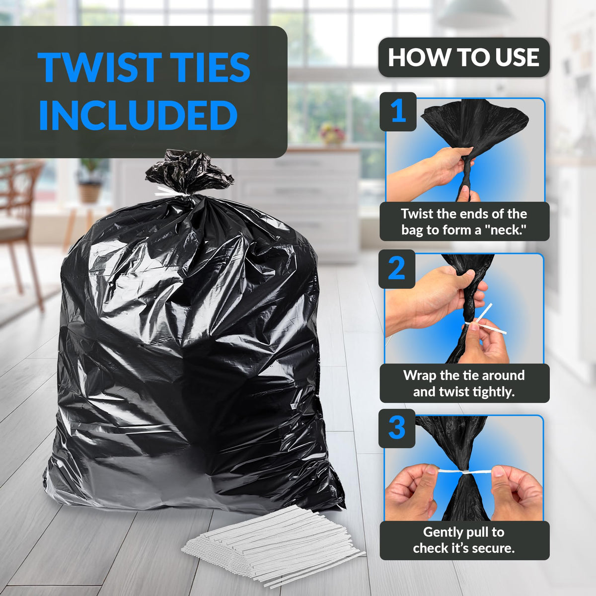 45 Gallon Heavy Duty Trash Bags Z248683