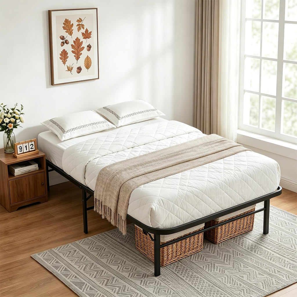 Twin Metal Bed Frame with 6 Legs U953805