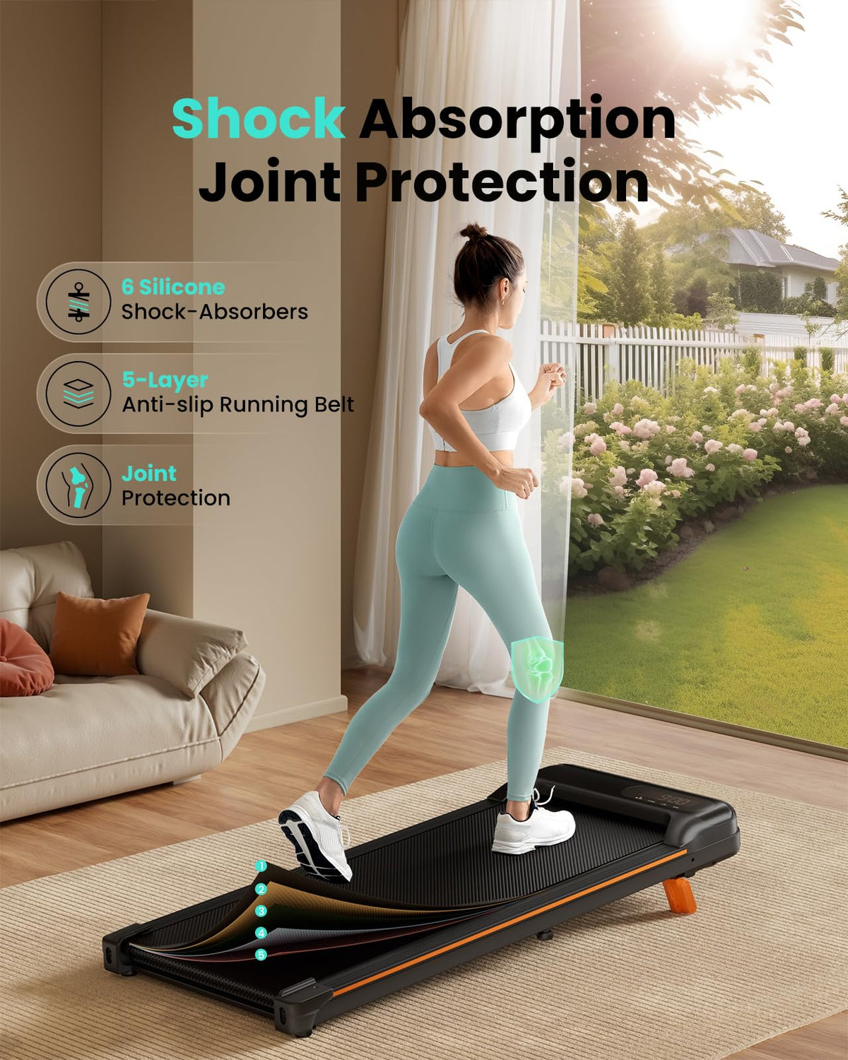 2.5HP Under Desk Treadmill with Incline C952