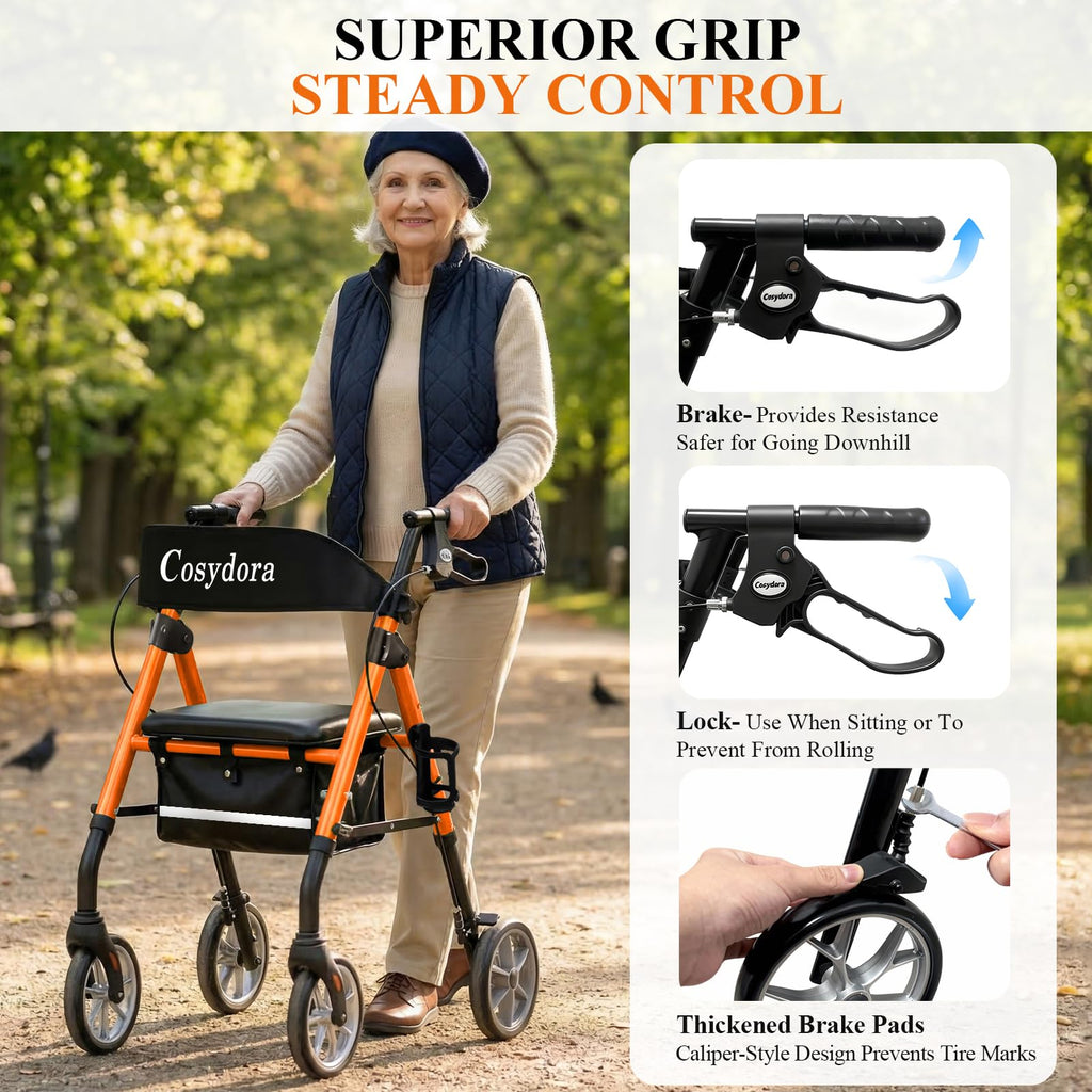 Ultra Lightweight Rollator Walker with Seat O85509