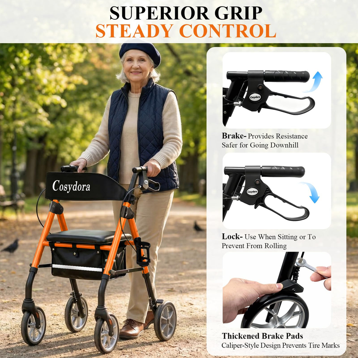 Ultra Lightweight Rollator Walker with Seat O85509