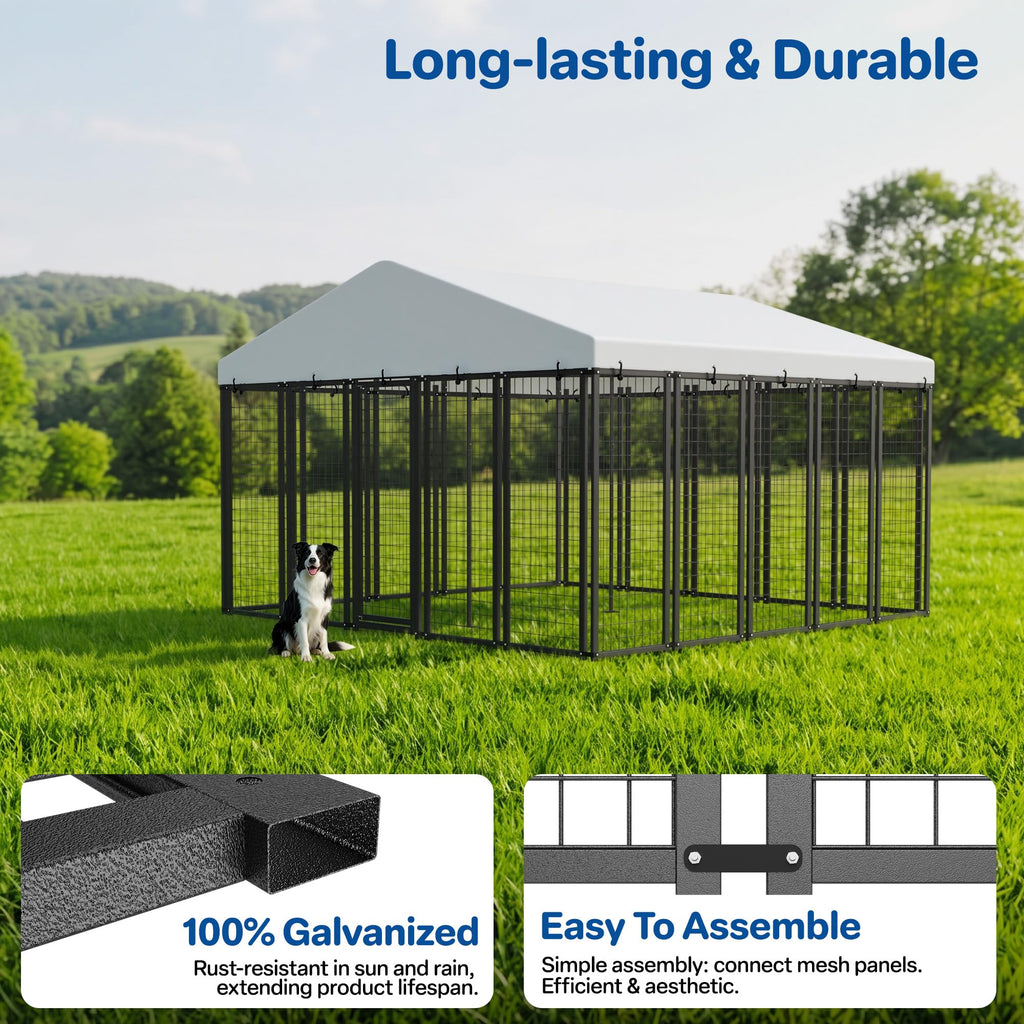 10x10 ft Heavy Duty Outdoor Dog Kennel R354251