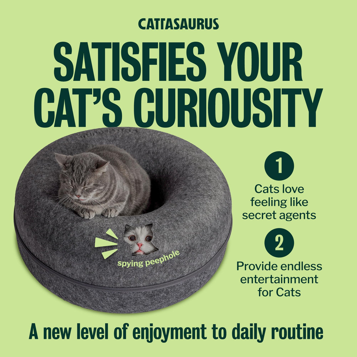 Large Dark Gray Cat Cave Bed F64475