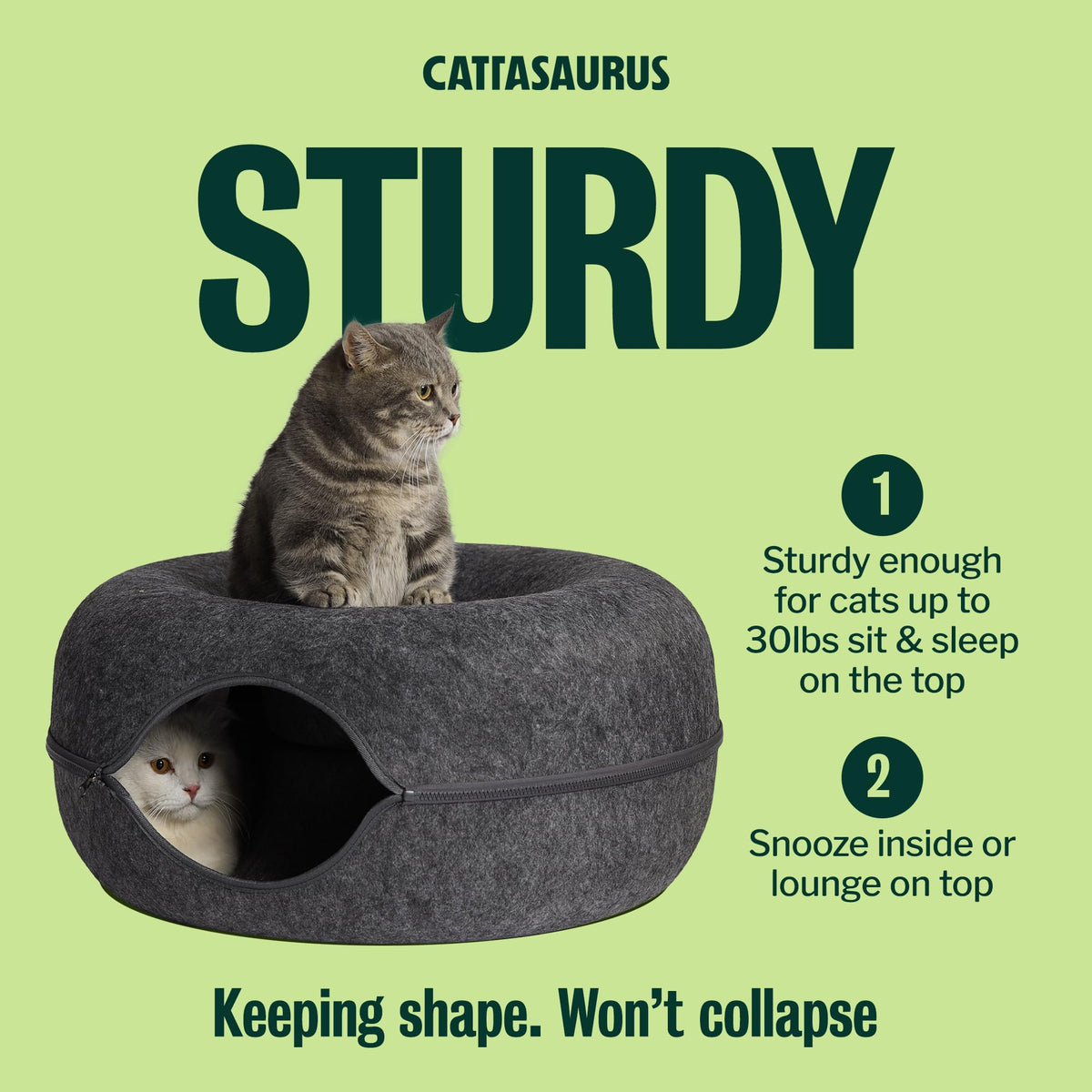 Large Dark Gray Cat Cave Bed F64475