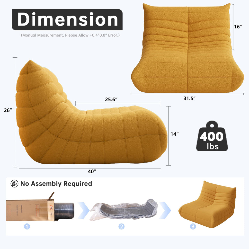 Giant Bean Bag Chair with Memory Foam K13258