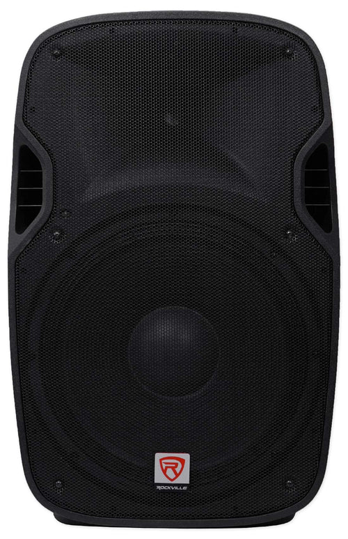 15" Passive 1600W DJ PA Speakers with Tripod Stands and Cables S386