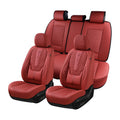 Red Full Set Nappa Leather Car Seat Covers Z9842