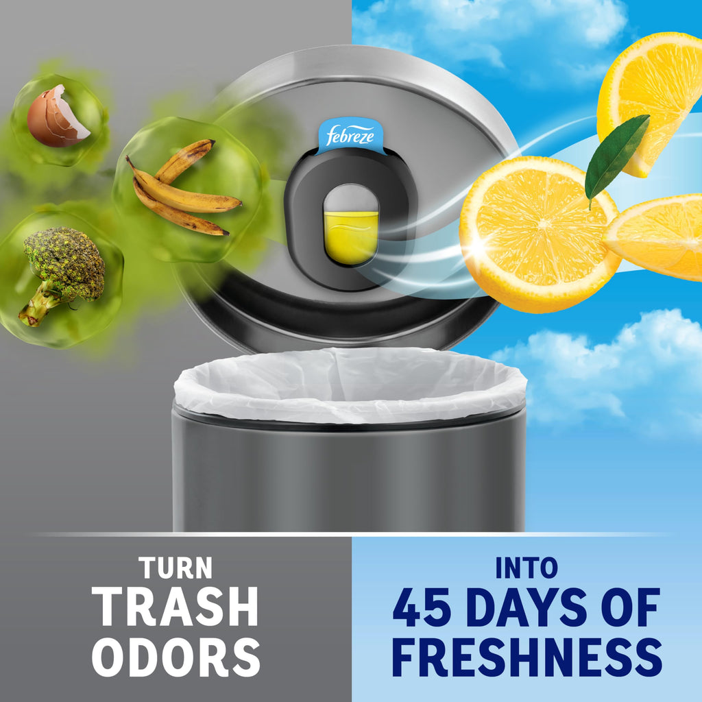 Can Air Freshener Stick-On Deodorizer, 2 Holders + 2 Refills I9559