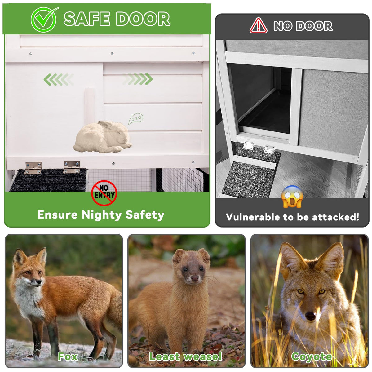 Rabbit Hutch Bunny Cage with Mesh Floor L432102