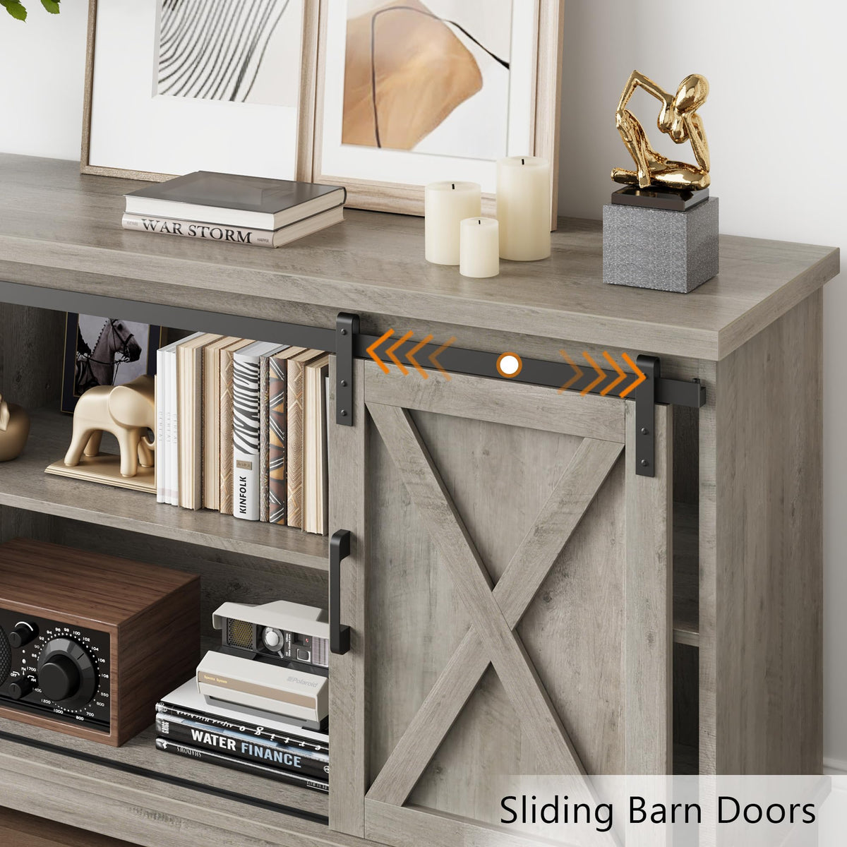 Farmhouse TV Stand and Entertainment Center C282849