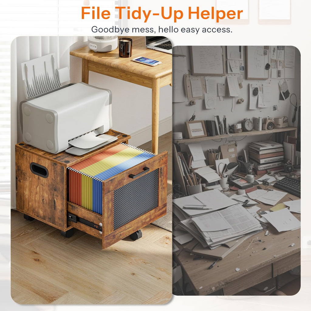 Rolling File Cabinet with Drawer A256