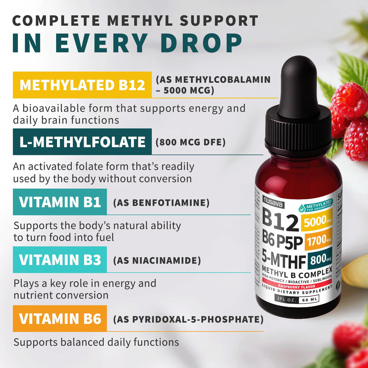 Methylated B Complex Liquid Drops Pack of 4 G681