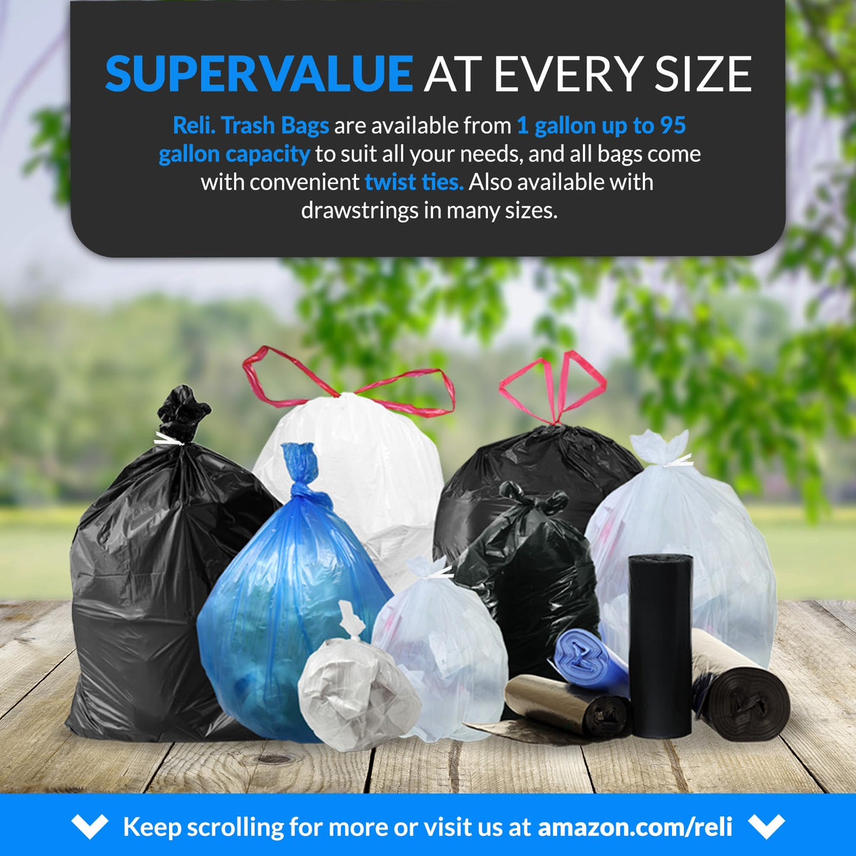 45 Gallon Heavy Duty Trash Bags Z248683