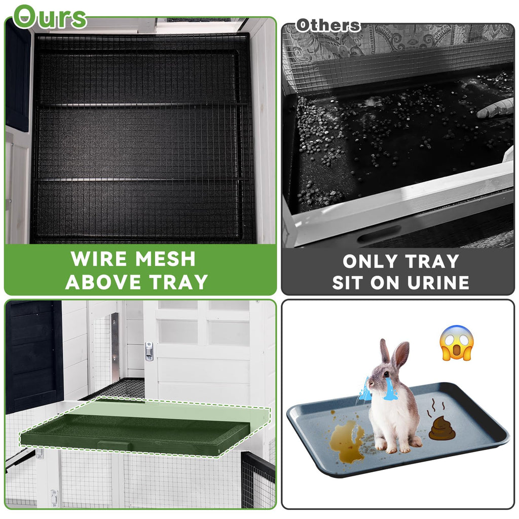 Rabbit Hutch Bunny Cage with Mesh Floor L432102
