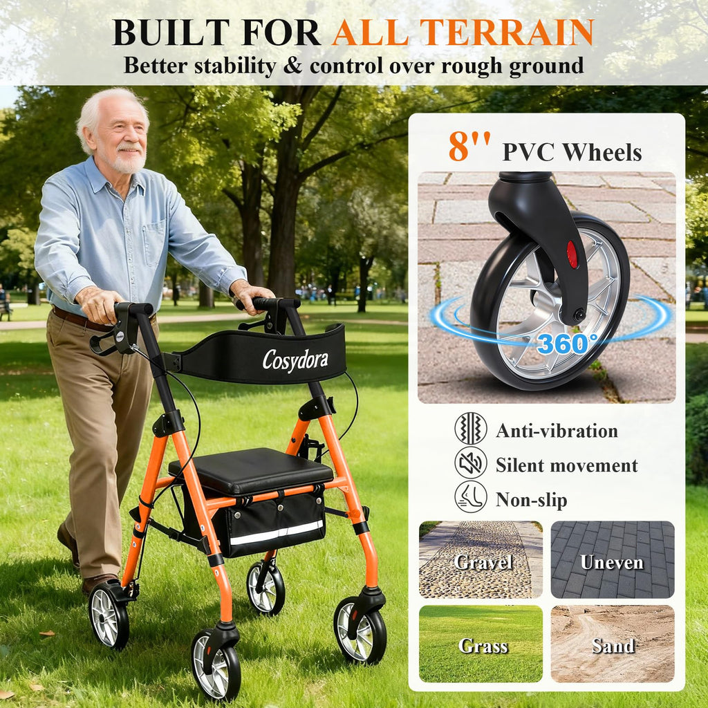 Ultra Lightweight Rollator Walker with Seat O85509