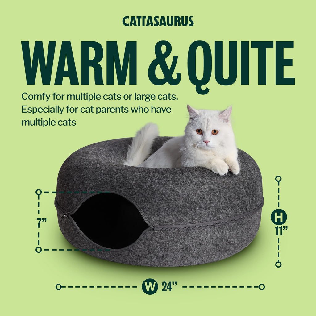 Large Dark Gray Cat Cave Bed F64475