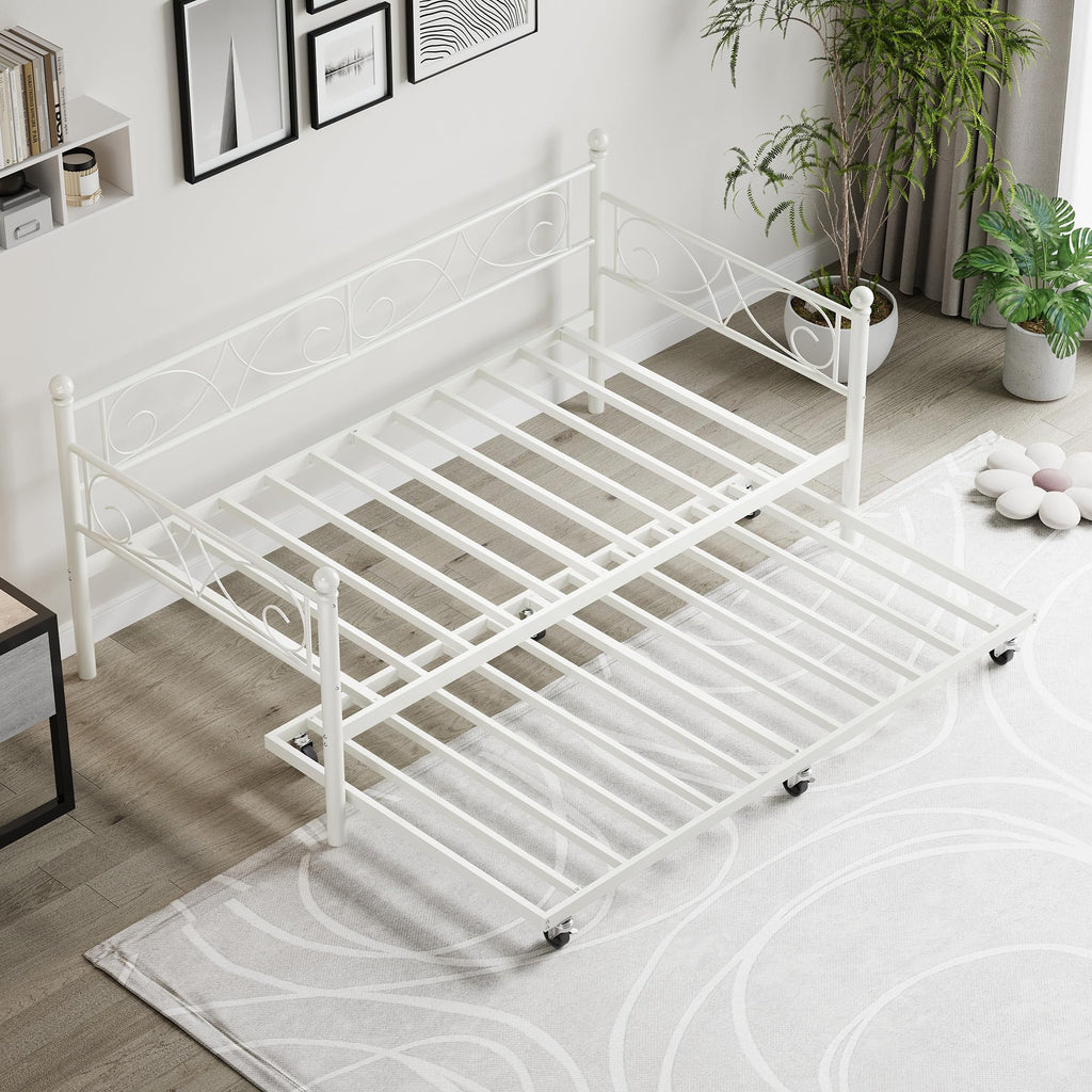 White Twin Daybed with Trundle S3933