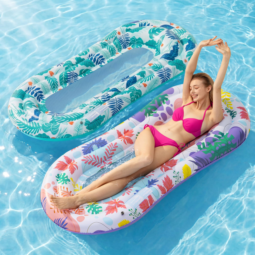 2 Pack Inflatable Pool Floats Lounger B7869