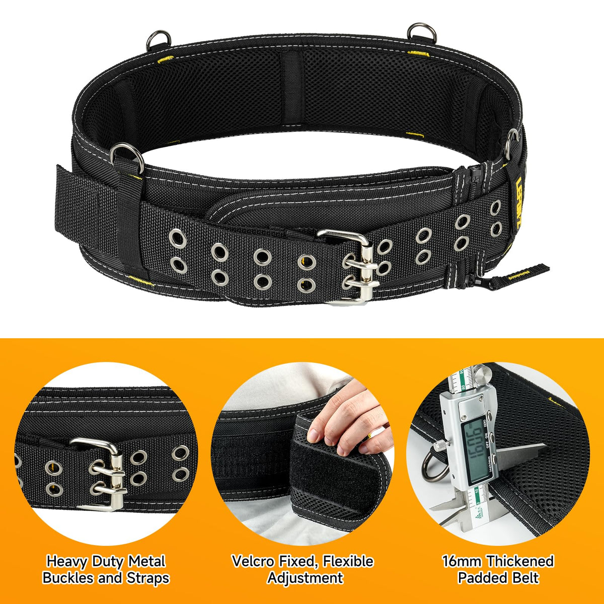 4-Inch Padded Heavy Duty Tool Belt with Suspenders H487971