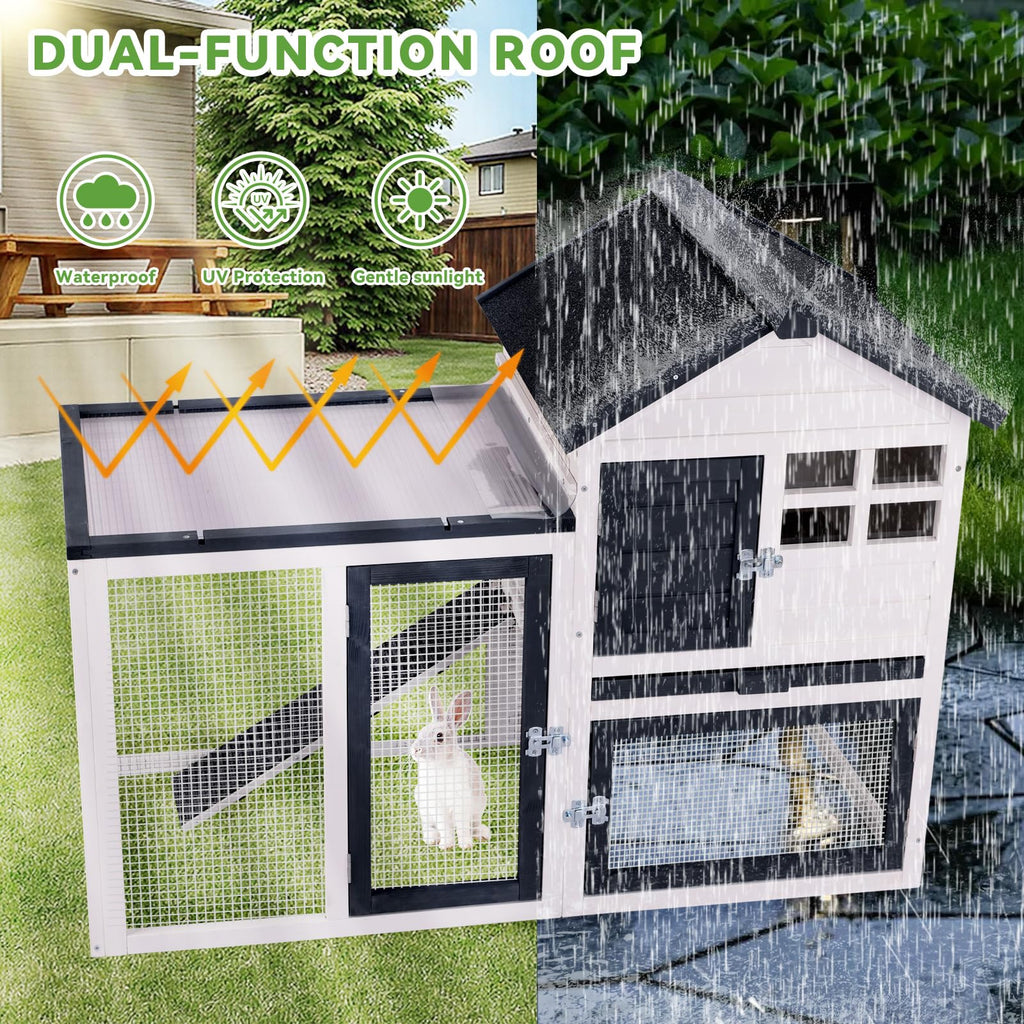 Rabbit Hutch Bunny Cage with Mesh Floor L432102