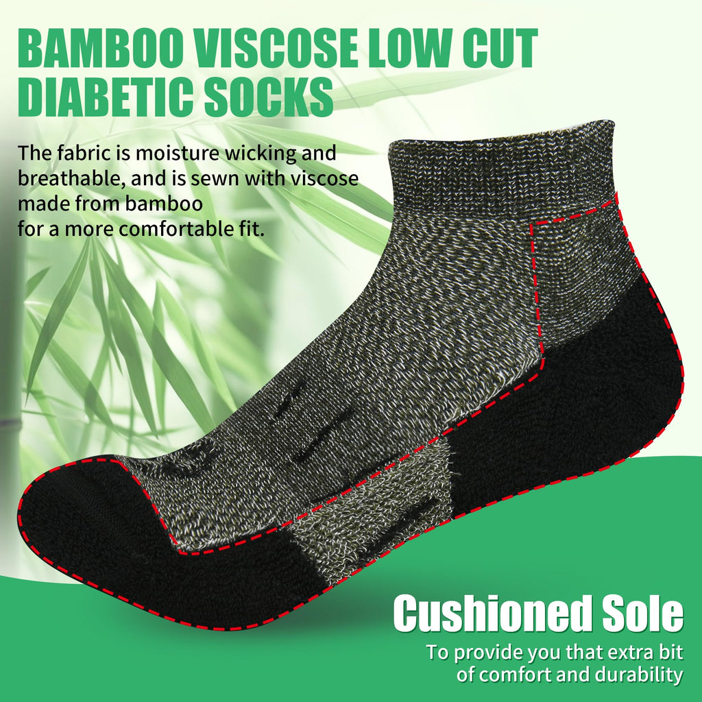 Low Cut Bamboo Viscose Diabetic Socks H50383