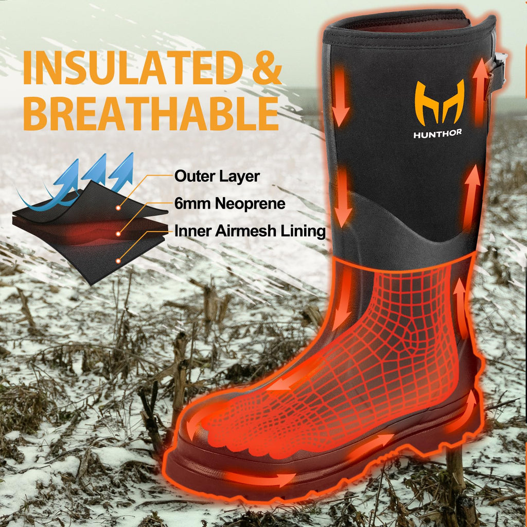 Steel Toe Rubber Work Boots with Steel Shank W7704