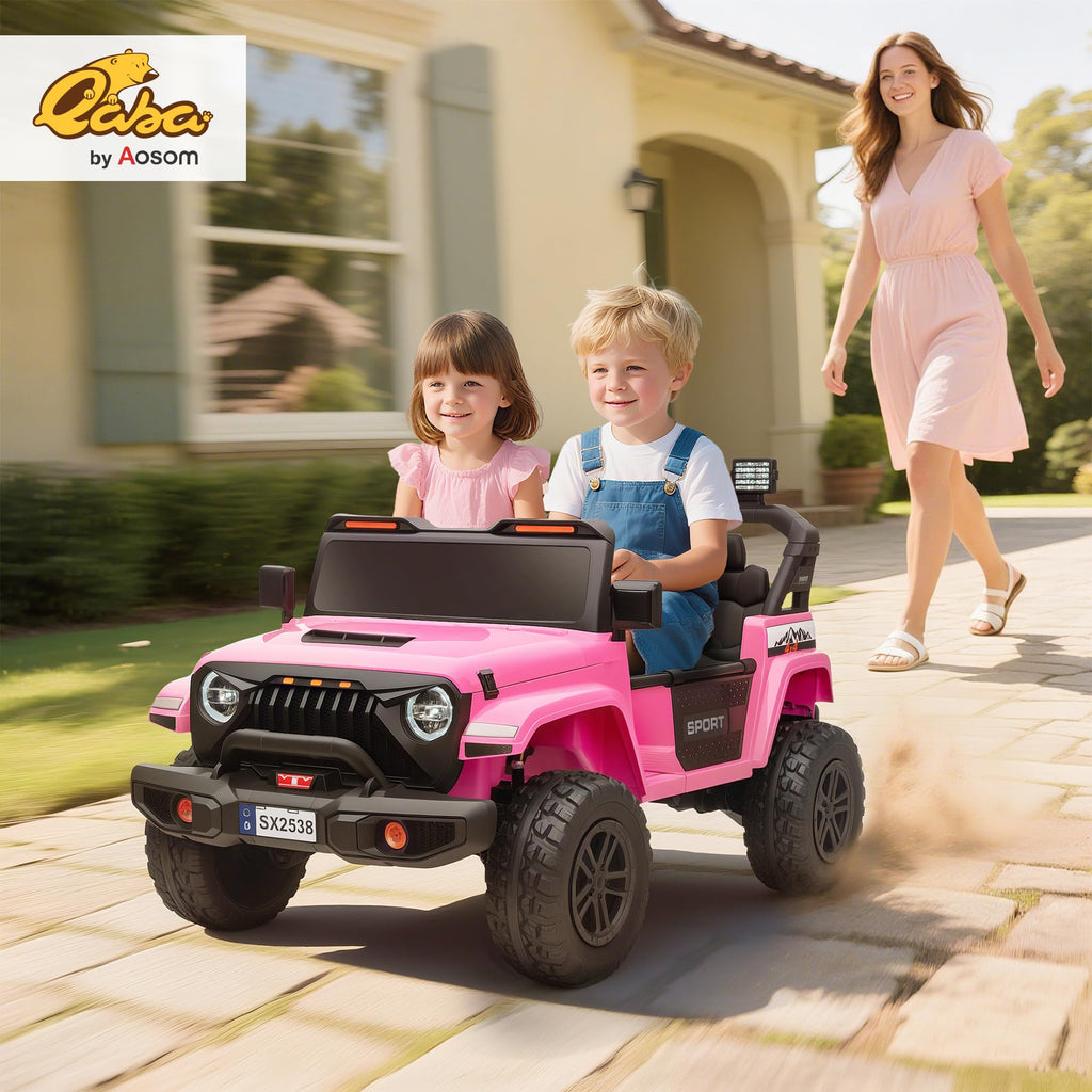 24V 2-Seater Kids Ride on Truck Car Pink O370