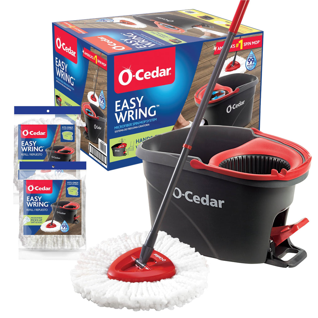 Microfiber Spin Mop & Bucket Floor Cleaning System with 2 Refills A858022