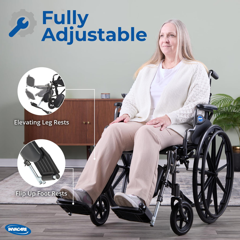 Compact Folding Manual Wheelchair with Swing-Away Footrests H630