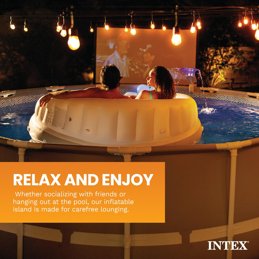 Inflatable Pool Float Lounge with Sunshade W847