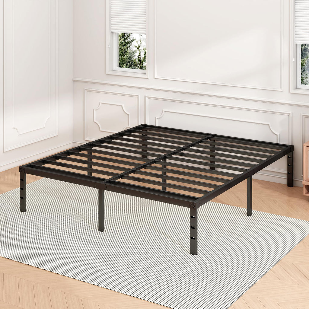 18 Inch Full Bed Frame with Under Bed Storage, Black K523628