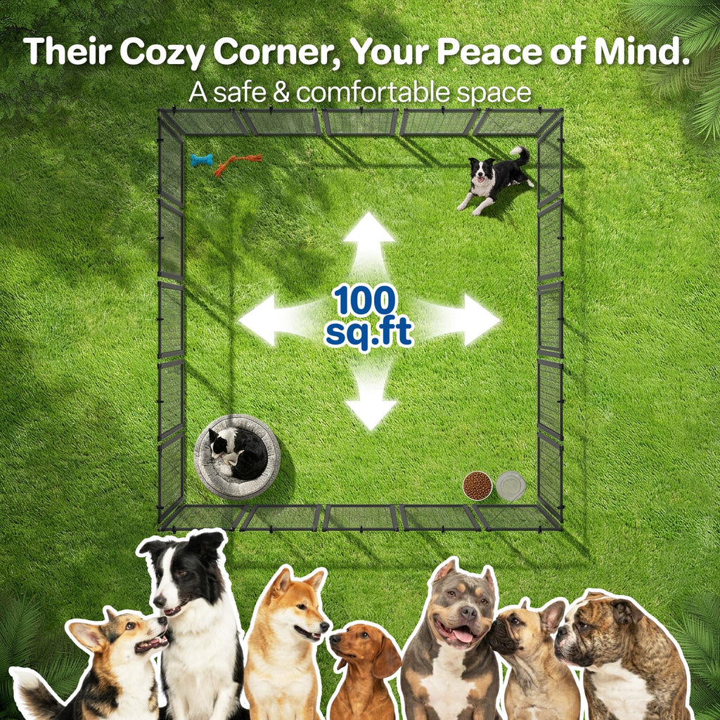 10x10 ft Heavy Duty Outdoor Dog Kennel R354251