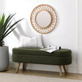 Oval Storage Bench with Rubber Wood Legs P7129