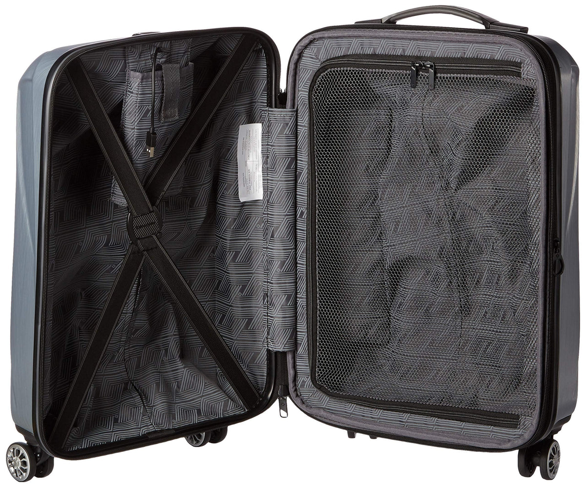 Hardside Expandable Spinner Luggage Silver Carry-On 20-Inch V411564